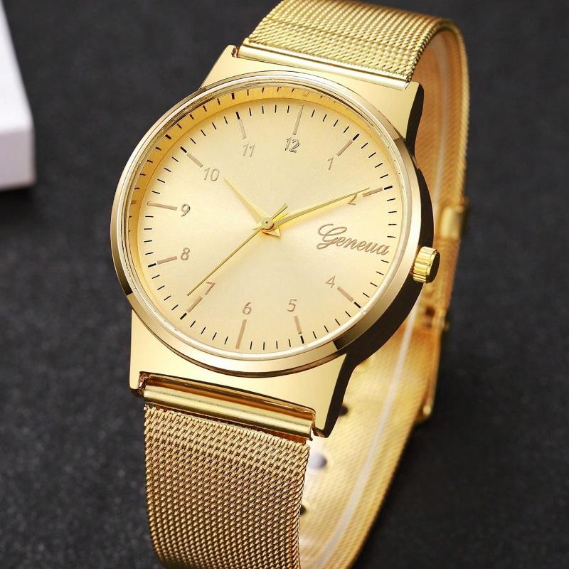 Mesh Strap Round Pointer Quartz Watch As A Gift For Students Returning To School
