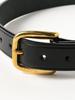 Beams Boy Tory Leather Creased Belt, Women's, Black, Size 30