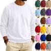 Men's Lined Crewneck Sweatshirt Casual Color Pullover