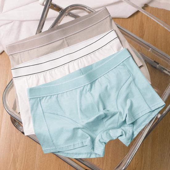 Pánské boxerské spodní prádlo Elastické Středně vyvýšené U-konvexní Jednobarevné Kalhotky Prodyšné Hladké linie Šortky Kalhotky Denní nošení