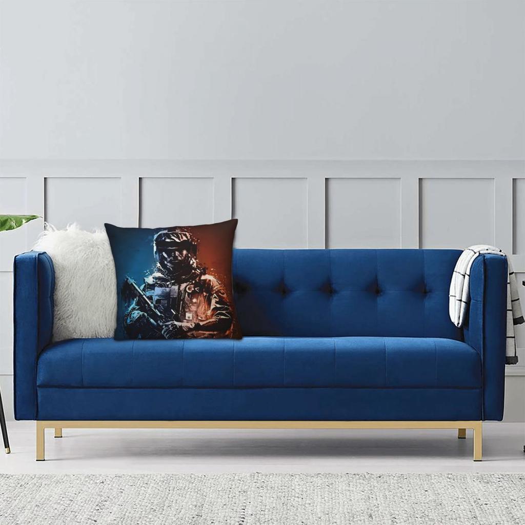 New Battlefield 6 Game Fun Pillow Cover Fashion Pillow Case Square Graphic Cushion Cover Pillowcases For Sofa Bedroom Home Decor
