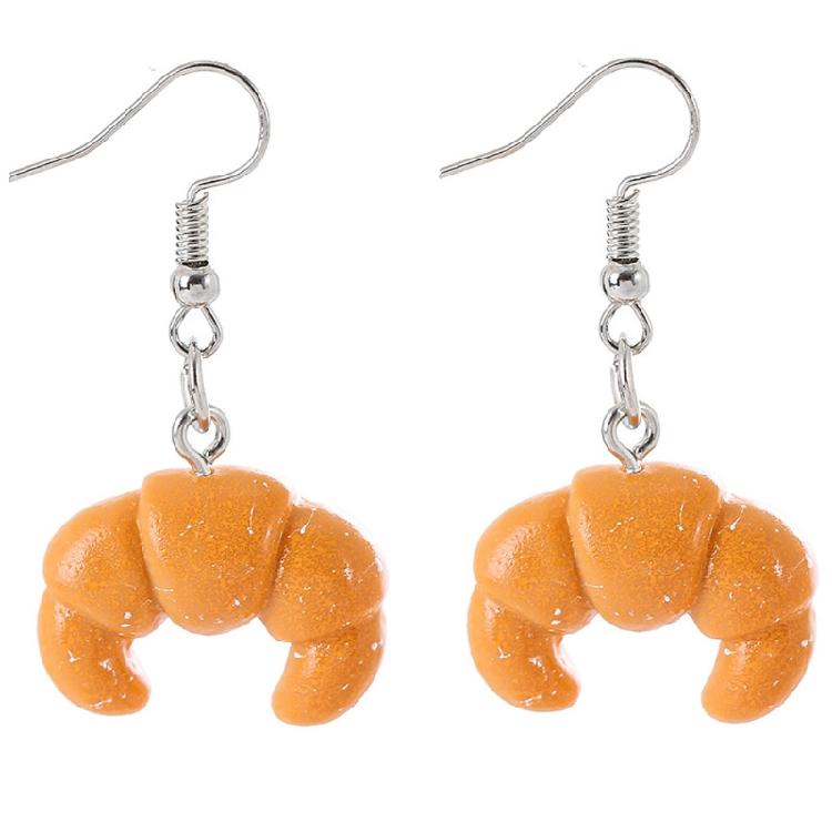 Trendige Multi-Typ-Pins Ohrringe Damen Minimalistisch Simulierte Brot Ohrstecker
