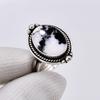 White Buffalo Turquoise - Nevada 925 Sterling Silver Ring V5968, Black & White Ring, Oval Ring, Valentin's Day Gift, Gift For Her, Birthday Gift, Hand