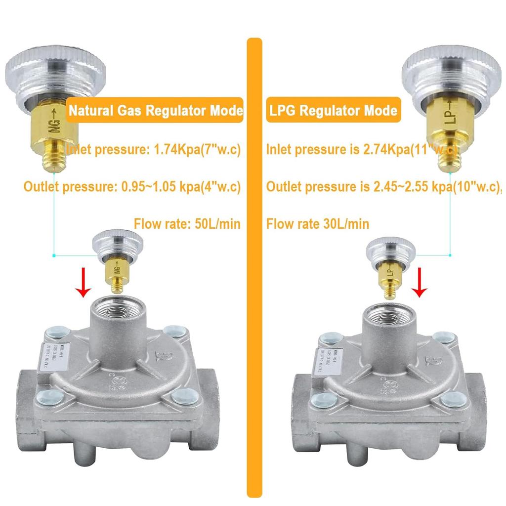 Gases Regulator Pressure Regulator Explosions Proof Valves Pressure Reducing Valves Metal Texture Suitable for Kitchen