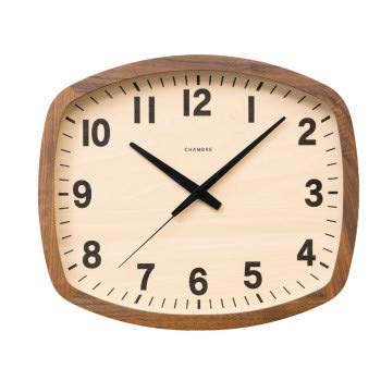 Made in Japan CHAMBRE R-SQUARE CLOCK WALNUT Radio-Controlled Clock CH-028WN
