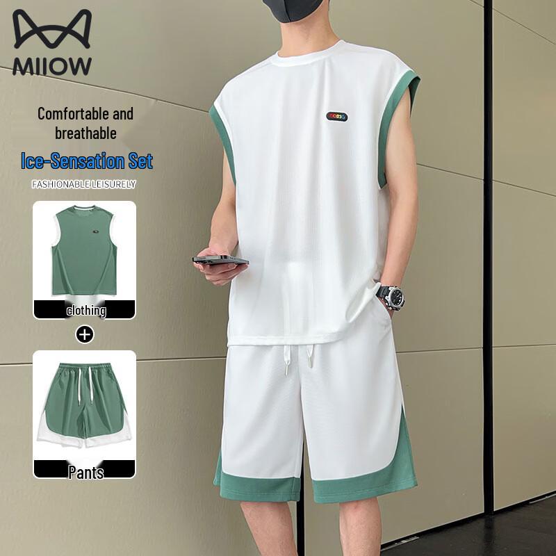 Mao Ren Men s Ice-Cool Quick-Dry Sports Set L