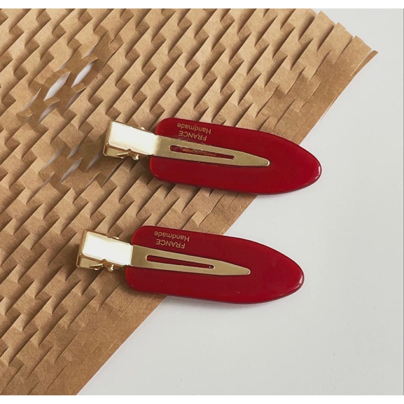 Корея Франция Красный Рождественский Бант Зажим для Волос, BB Заколка, Ацетатный Аксессуар для Волос