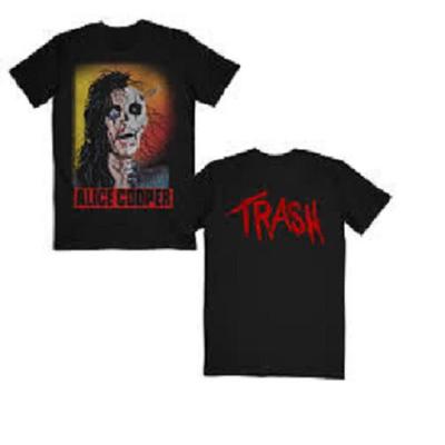 Alice Cooper Trash Album  Black – Rock Metal Band Tee Gothic Concert Merc Unisex T-Shirt