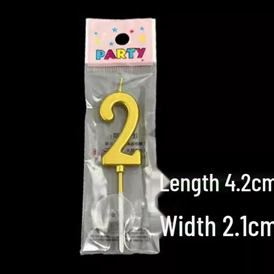 Gold Long Number Birthday Cake Candles - Boxed for Children's First Birthday