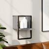 VidaXL Wall Shelf with Bar Sonoma Grey 20x25x30 Cm 836276