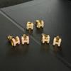 Designer Letter Oil Drip Earrings Female New Wearing Small High-end Small Fragrant Simple Earrings
