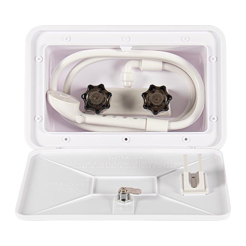 RV Exterior Shower Kit: Wall-Mounted Outdoor Pull-Out Shower Head with Hot/Cold Switch