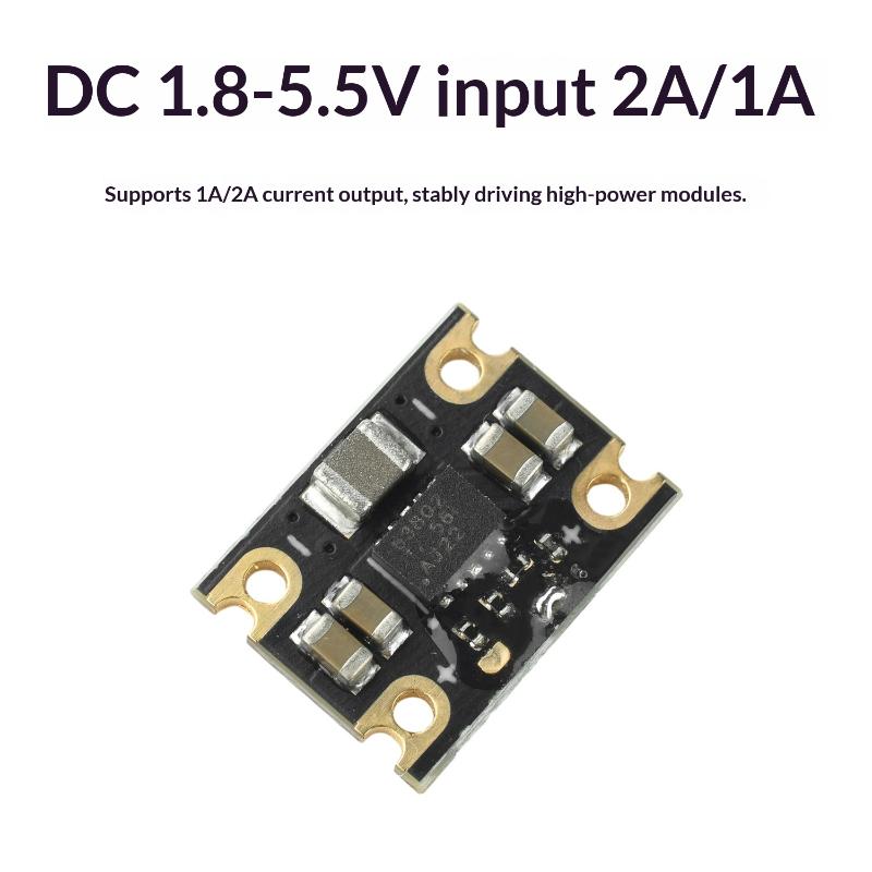 Tps63802 Mini Lithium Battery -Boost Module Dc 1.8-5.5V Input 2A/1A 3.3/5V Boost Output Battery Boost Module