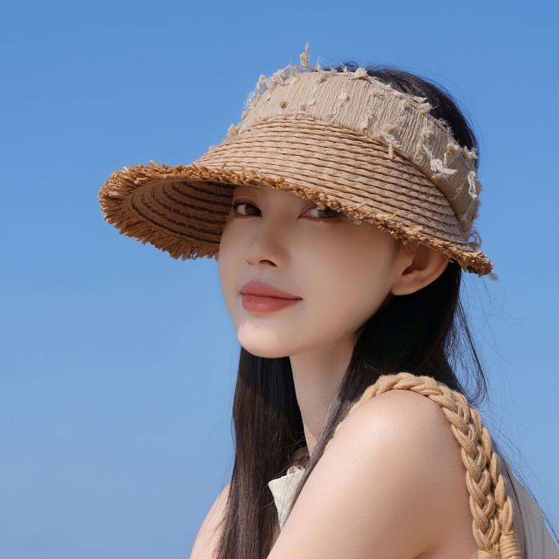 Summer Breeze Straw Hat With Wide Brim And Lightweight Paper Grass Fabric For Sunshade And Style