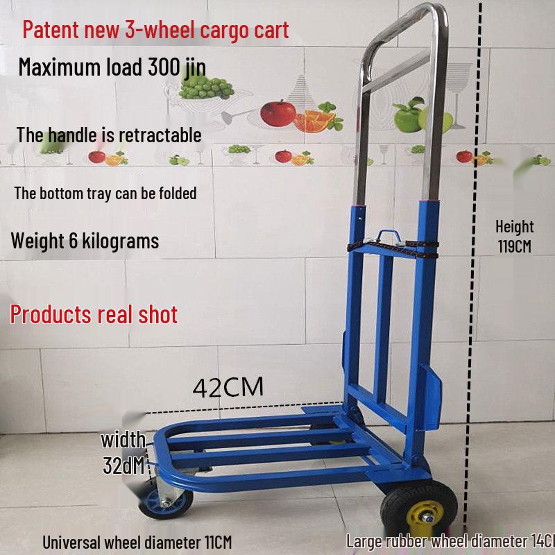 Heavy Duty Folding Stair Climbing Handcart - Portable Shopping and Luggage Cart