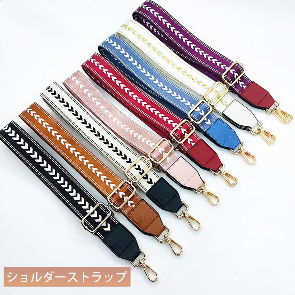 RenLianyi Women's Wide Shoulder Bag Strap, 3.8cm Wide x 130cm Long, Cotton and PU Leather with Clip, Stylish and Durable, Wide Shoulder Strap, Single