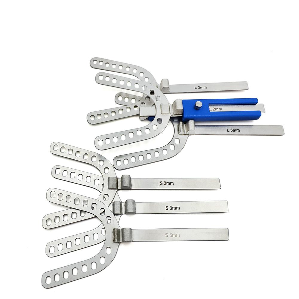 Dental Oral Centric Tray Set Impression Trays ProGauge for Bite Recording 2mm/3mm/5mmDenture Repair Occlusal Record Articulator