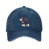 Schnauzer Dog Lover Print Baseball Cap Unisex Polyester Washed Casual Outdoor Sports Adjustable Hat