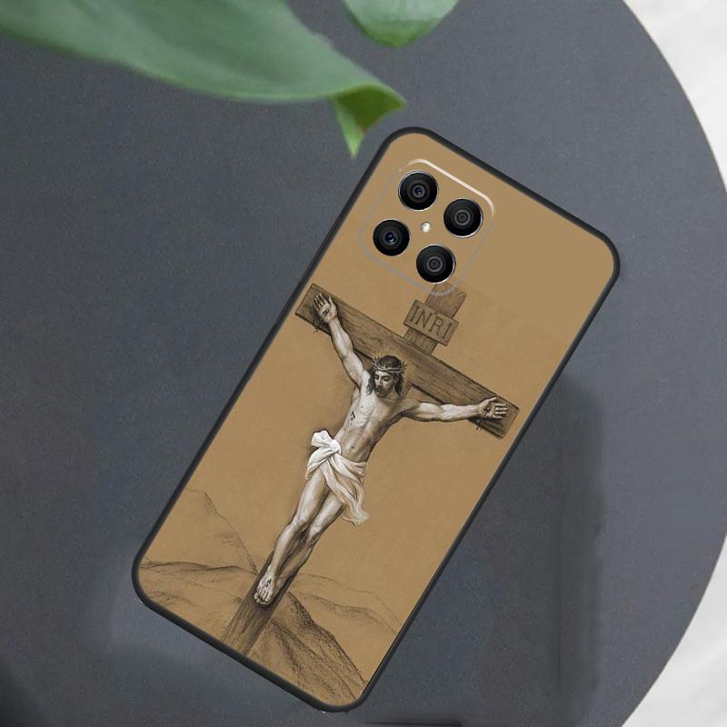 Jesus Christ Cross For Huawei Honor X9a X7 X8 X9 50 70 P20 P40 P30 Lite Mate 50 Pro Nova 5T P Smart 2021 Case