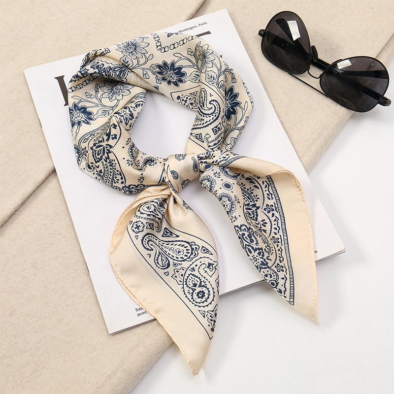 Echarpe Carree Hijab Pour Femme, Imprime Populaire De Luxe, Etoles De Plage Chaudes, Enveloppes Chale, Bandeau Pour Cheveux