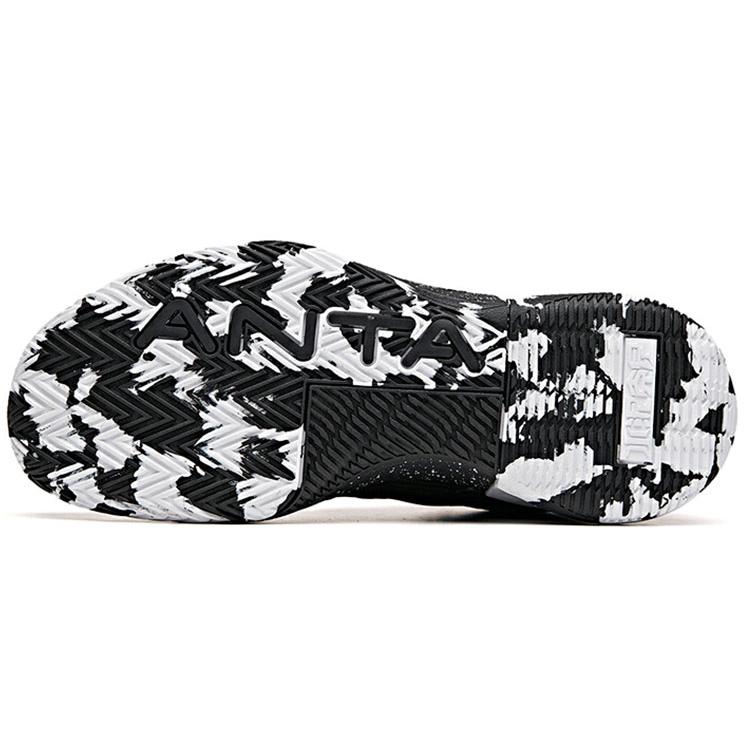 Anta Attack 2 Abrasion Resistant Breathable Mid top Basketball Shoes Men's Black 112031107-2