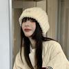 Japanese Big Head Circumference Loose Round Face Suitable for Women's Warm Head Hat Showing Face Small Knit Hat