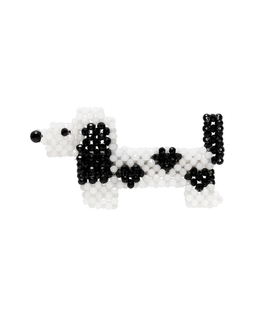 Swingset Heart Puppy Hair Clip (Black)