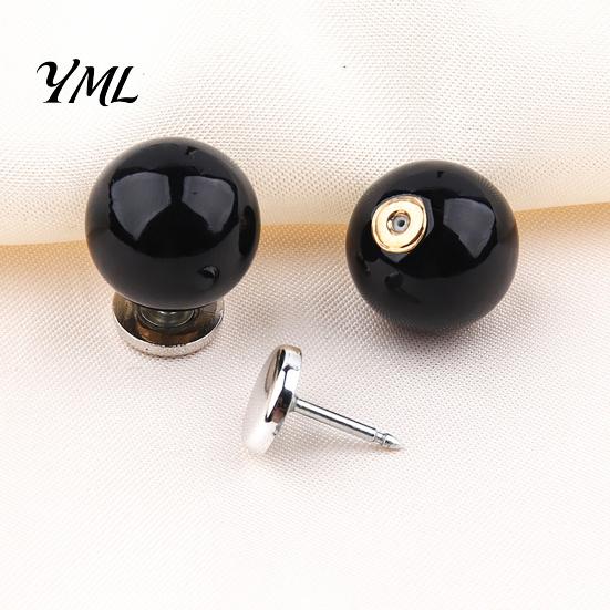 Removable Clothing Buttons 5Pcs Fake Pearl for Clothing, Decorative Brooch Pins, No Anti-exposure Women Sew Safety Pins Shirt Neckline Embellishment,