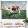 Hot Sale Custom High Quality Cow Wall Hanging Hd Landscape 3D Printing Digital Printing Home Decoration Tapestry