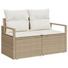 VidaXL Ensemble de canapé de jardin 11 pièces avec coussins en rotin poly beige 3349763