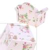 Miniature Flower Print Sofa Figurine For Doll House Wood Single Couch Furniture for Adult and Kids Collectible Project