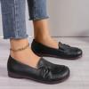 Women Loafers Flat Shoes Women Comfort Non-slip Soft Oxford Solid Color Mom's Shoes New Fashion Leather Flat Footwear Shoes
