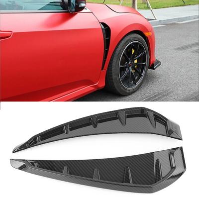 Auto Shark Grille Luftstrom Seite Vent Außen Grill Dekoration Für Honda Civic 2016 2017 2018 2019 ABS Kunststoff Carbon faser