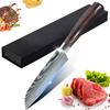 ZENG 5inch Chef Knife Santoku Stainless Steel Cleaver Laser Damascus Pattern Slicing for Cutting Fruit Vegetables Meat Tool