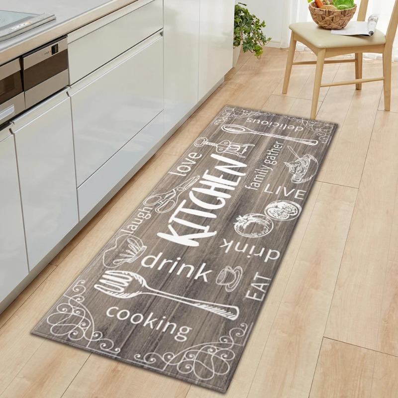 Kitchen Mat Home Entrance Doormat Living Room Bedroom Balcony Floor Decoration Carpet House Hallway Door Bath Anti-slip Foot Rug