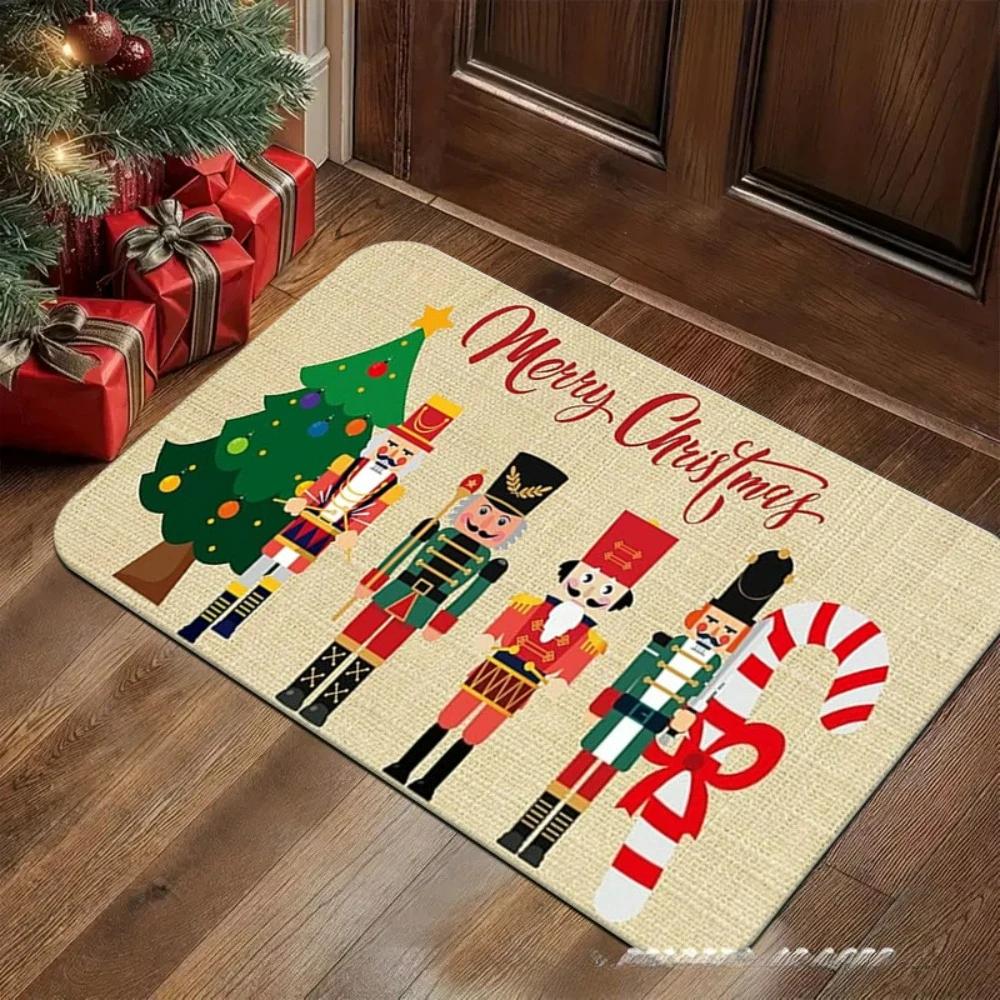 Christmas Holiday Welcome Rug Doormat Festive NonSlip Door Rug for Living Room Bedroom Kitchen Entrance Home Seasonal Decor