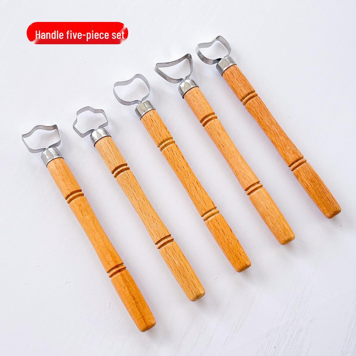

Set of 5 Ceramic Pottery Handle Tools for Utensil Making and Sculpture Shaping