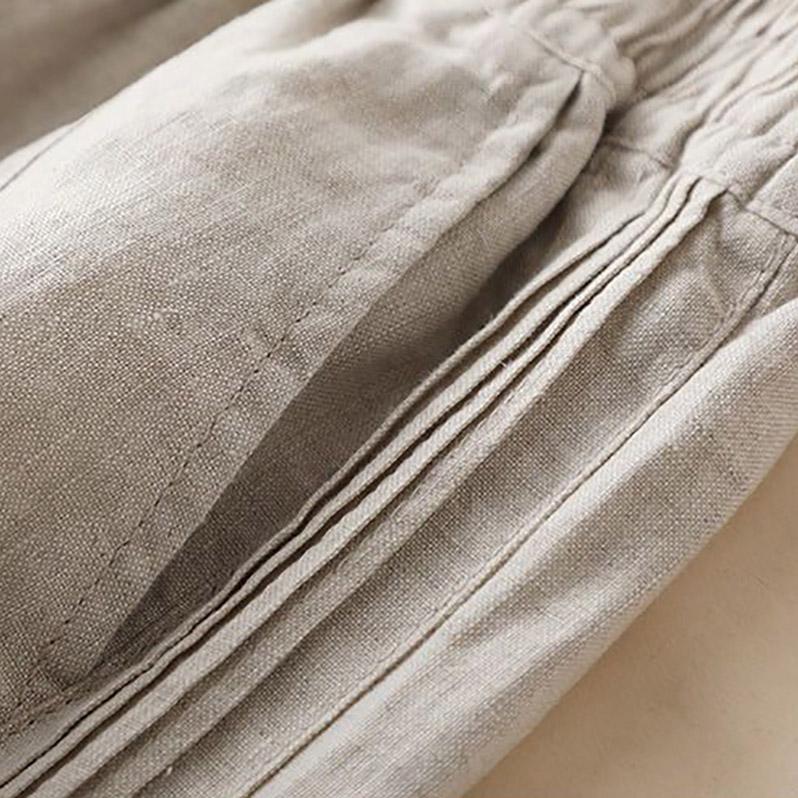 Cotton Linen Wide Leg Pants Women Spring Summer Drop Long Pants Solid Loose High Waist Thin Straight Casual Pants