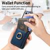 Samsung Z Flip 7 FE Leather Ring Wallet Case with Card Holder and Stand