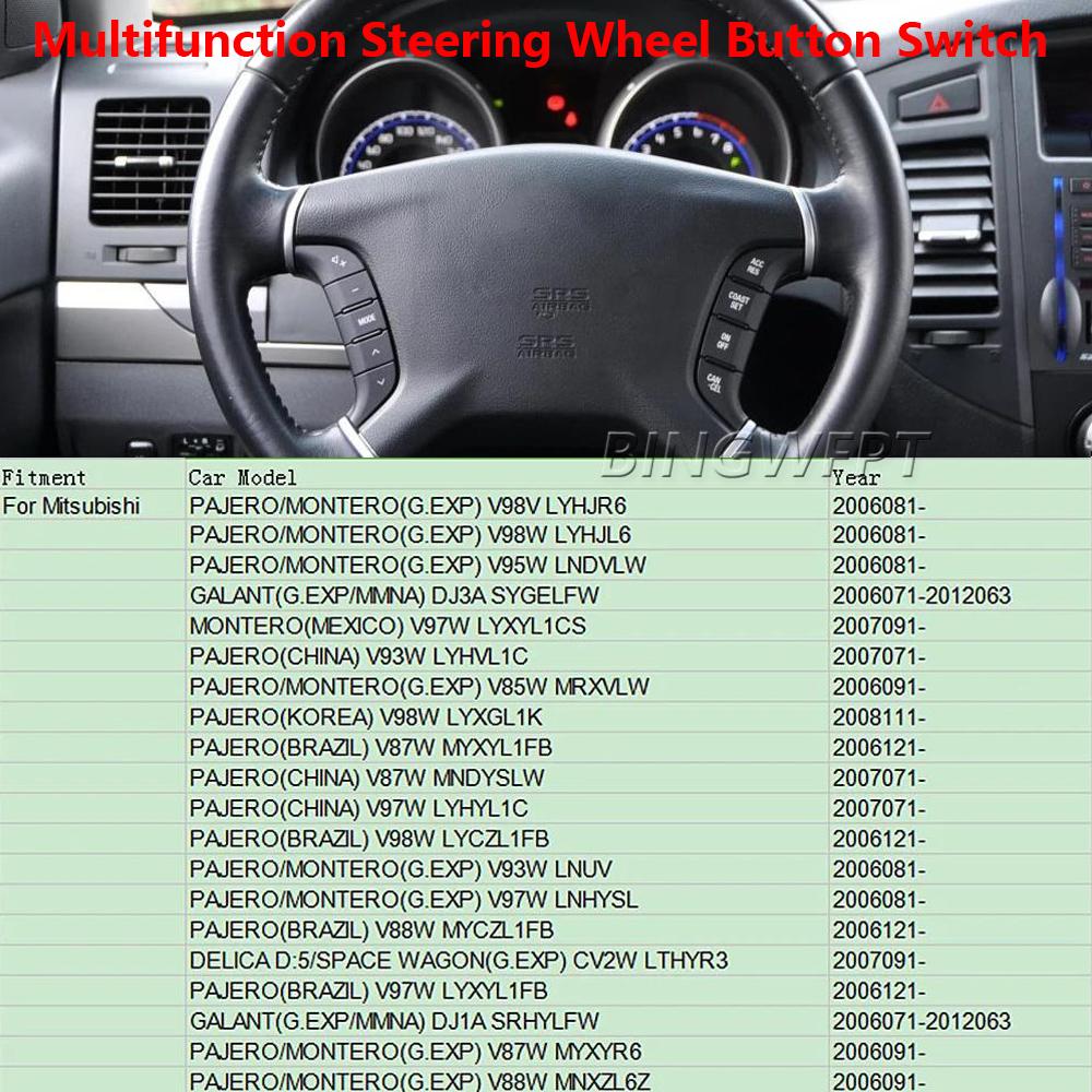 Car Accessories High Quality Steering Wheel Switch Audio Radio Control 84250-PJL For Mitsubishi Pajero 2007-2019 Audio Buttons