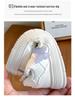 White Thick-Soled Kids' Sports Shoes for Girls - Casual Spring/Autumn 2026 Board Style for Middle and Older Children