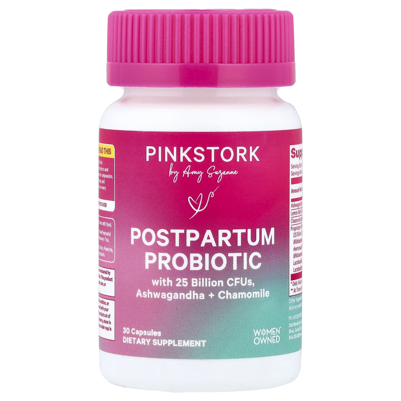 

Pink Stork, Postpartum Probiotic, 30 Capsules