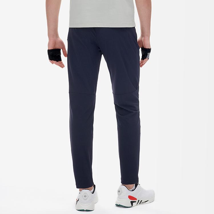 FILA Athletics Knitted Solid Color Sports Pants Men Bottoms Dark-Blue A11M221602FNV