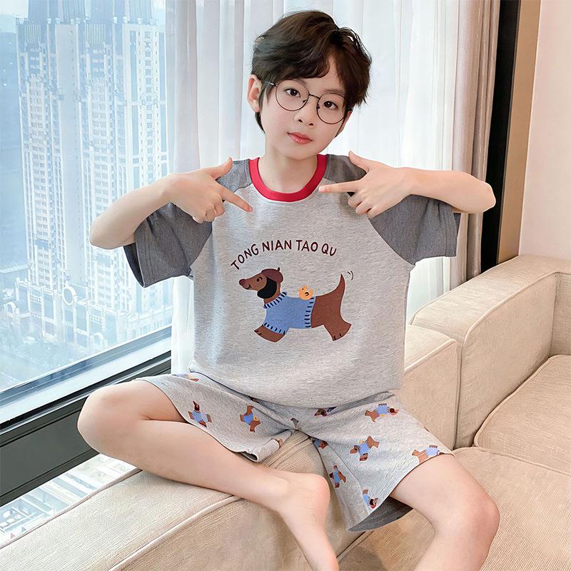 Astronaut Boys Summer Pajama Set - Short Sleeve & Pants for Kids & Teens