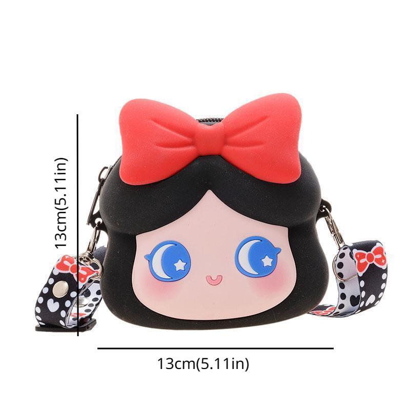 Wallet Cute Cute Kawaii Princess Crossbody Bag Silicone Coin Purse Waterproof Shoulder Bag Cartoon Wallet For Teen Girls Women