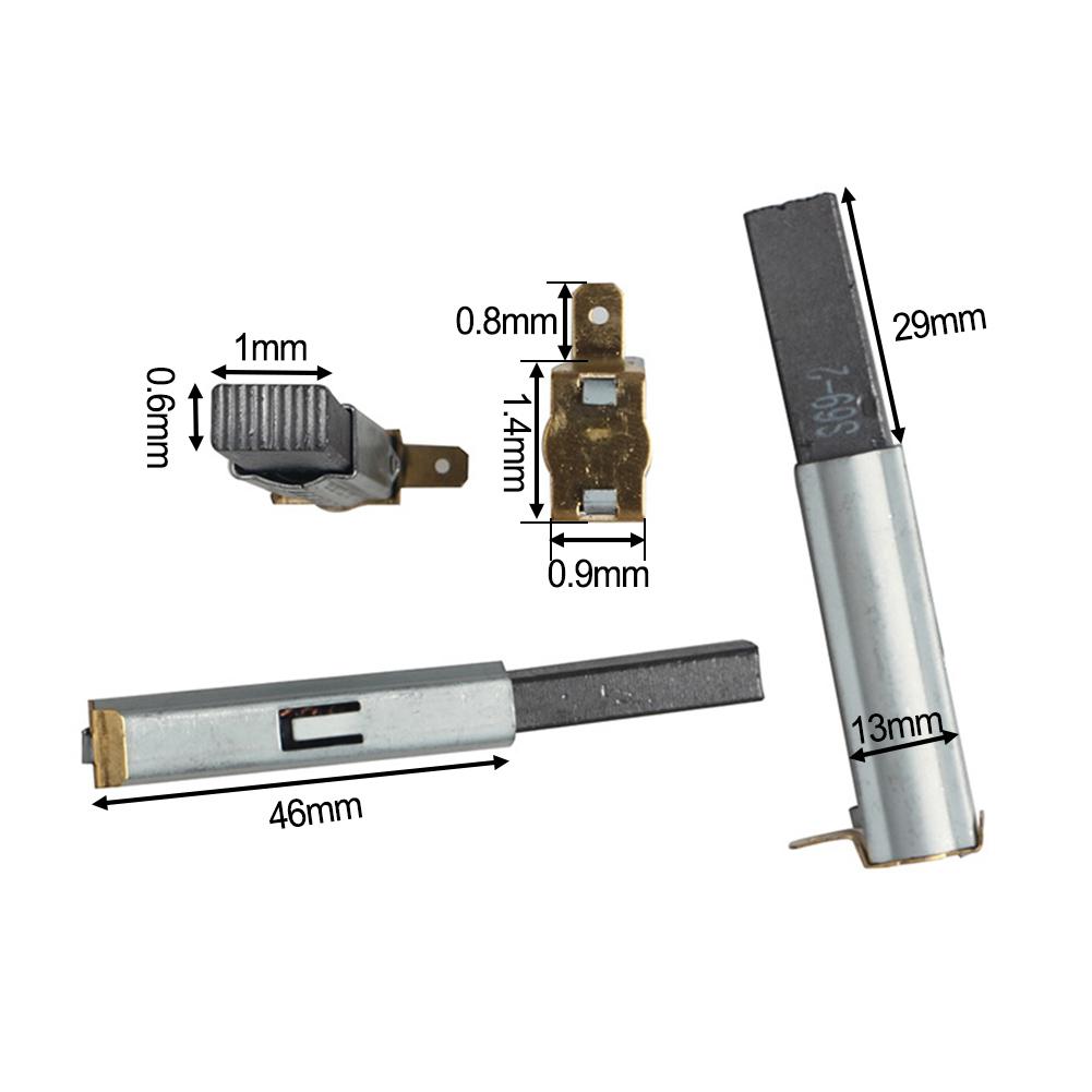30/60/70/80/90L Endüstriyel Elektrikli Süpürgeler İçin 2 Adet Karbon Motor Fırçası Yedek Parça Aksesuarları
