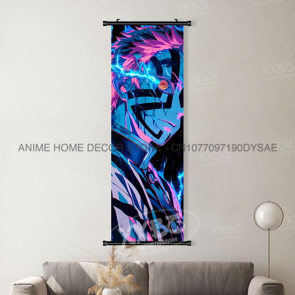 Demonen doder:Kimetsu No Yaiba Posters Canvas Huisdecoratie Anime Hangende Schilderijen Wandkunst Kamer Decoratie Schilden Afbeeldingen (as the picture,25x75cm(10x30inch))