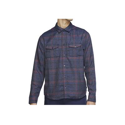 SB Flannel Plaid Skateboard Shirt Men Tops Midnight-Navy CK5316-410