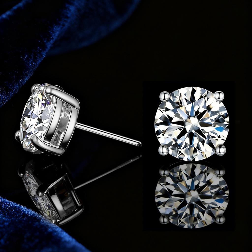 BLUEONE Moissanite stud earrings, fashion design, same style for men and women