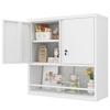 Tall 2-Door Metal Storage Cabinet with Adjustable Shelves, Steel Kitchen Pantry Cabinet for Kitchen, Living Room, Dining Room & Office